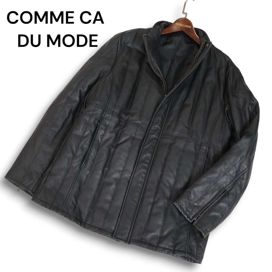 COMME CA DU MODE 小売 MEN コムサデモード レザー ダウンジャケット 羊革