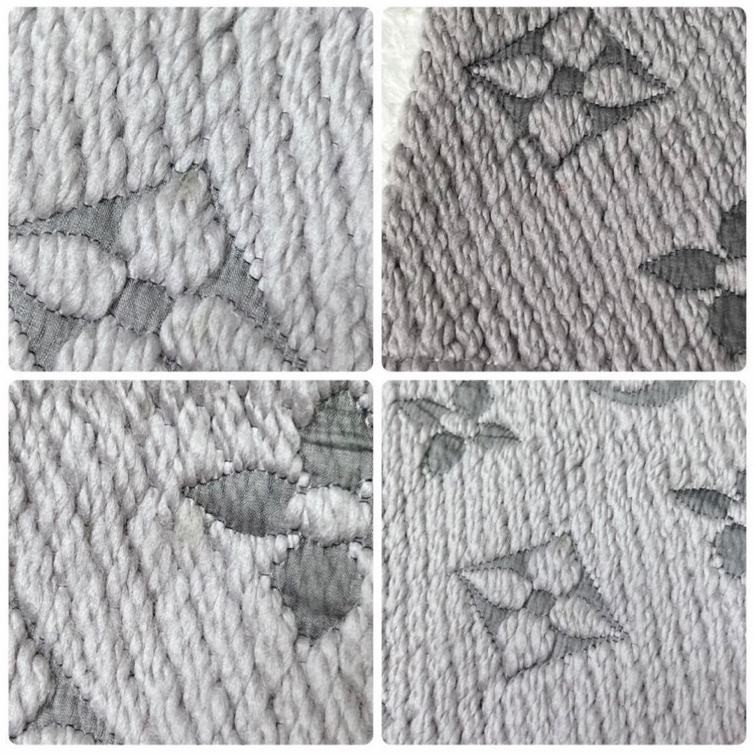 極美品 LOUIS VUITTON モノグラム 総柄 マフラー 箱付き グレー