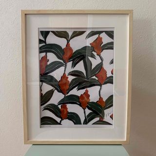 宝石画】貴石画 雲雀作 アンティーク レトロ インテリア 絵 宝石画