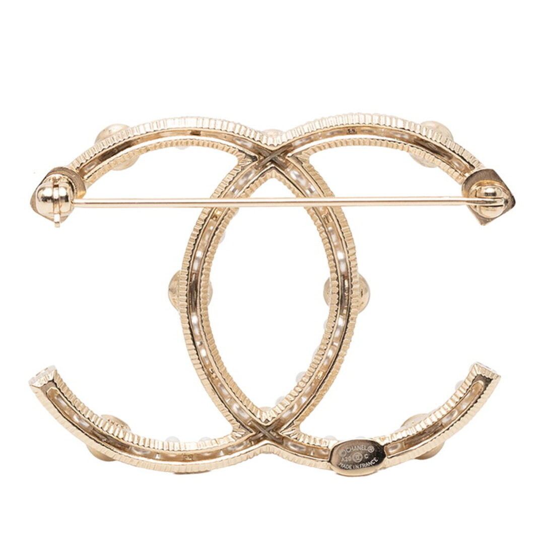 CHANEL - 美品 シャネル ココマーク ブローチ フェイクパール ビジュー