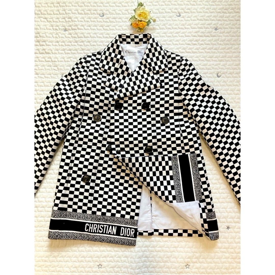 Christian Dior - Christian Dior チェック柄ジャケット ショート