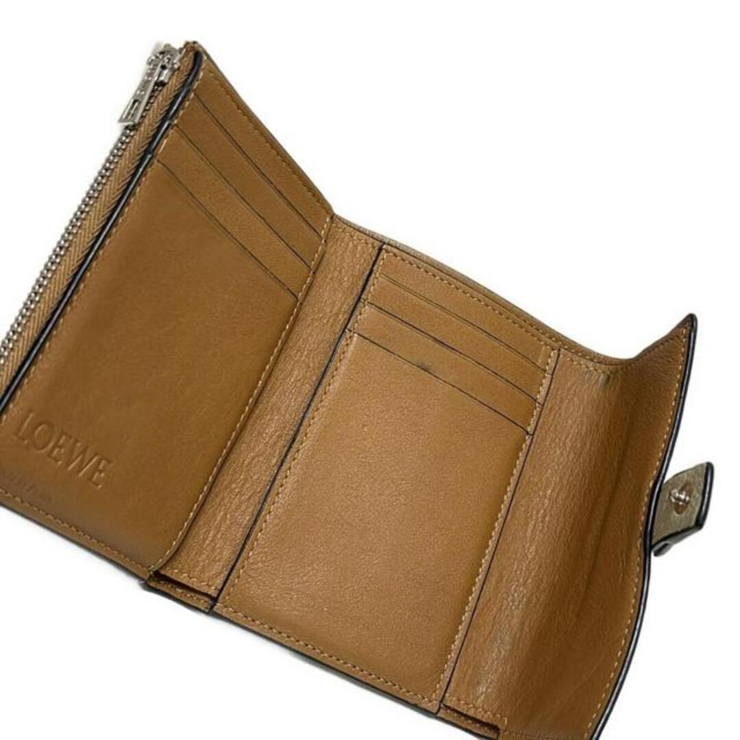 LOEWE - LOEWE(ロエベ) 3つ折り財布 - ライトグレー×グレー レザーの
