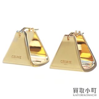 CELINE - CELINE セリーヌ ノットスモール フープピアス GP ゴールド
