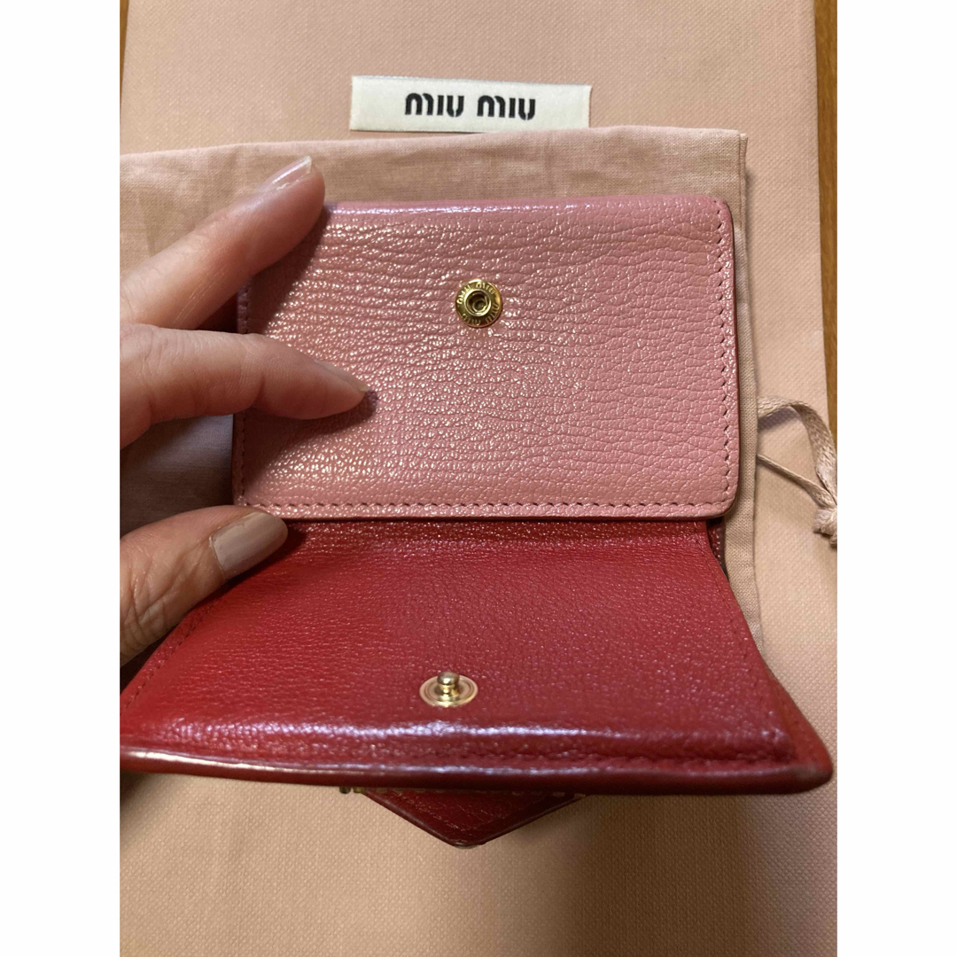 MIU MIU - miu miu ミュウミュウ マドラス ラブレター 三つ折り財布