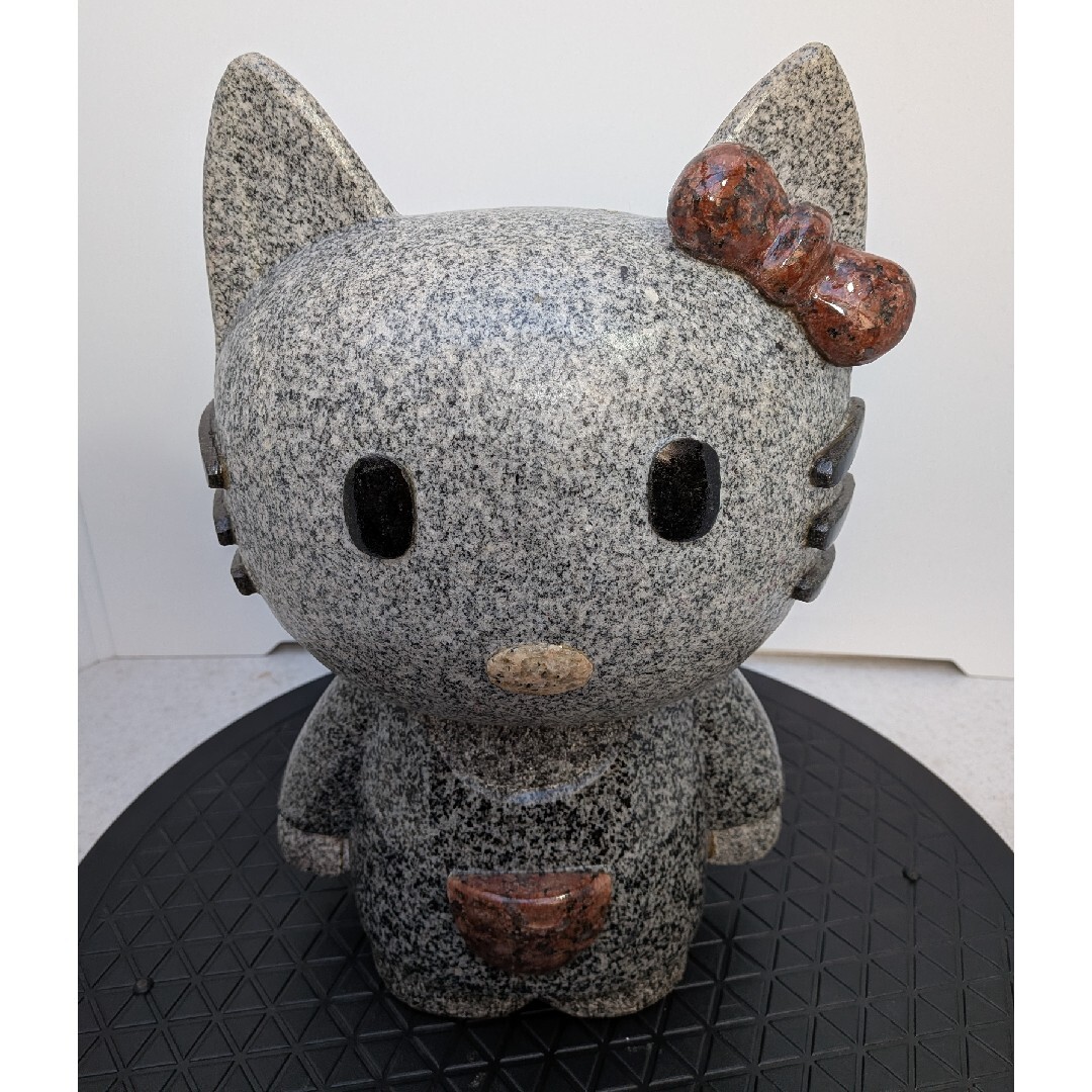 ☆b788、ハローキティ キティーちゃん 石像 御影石 置物 猫 希少 レア