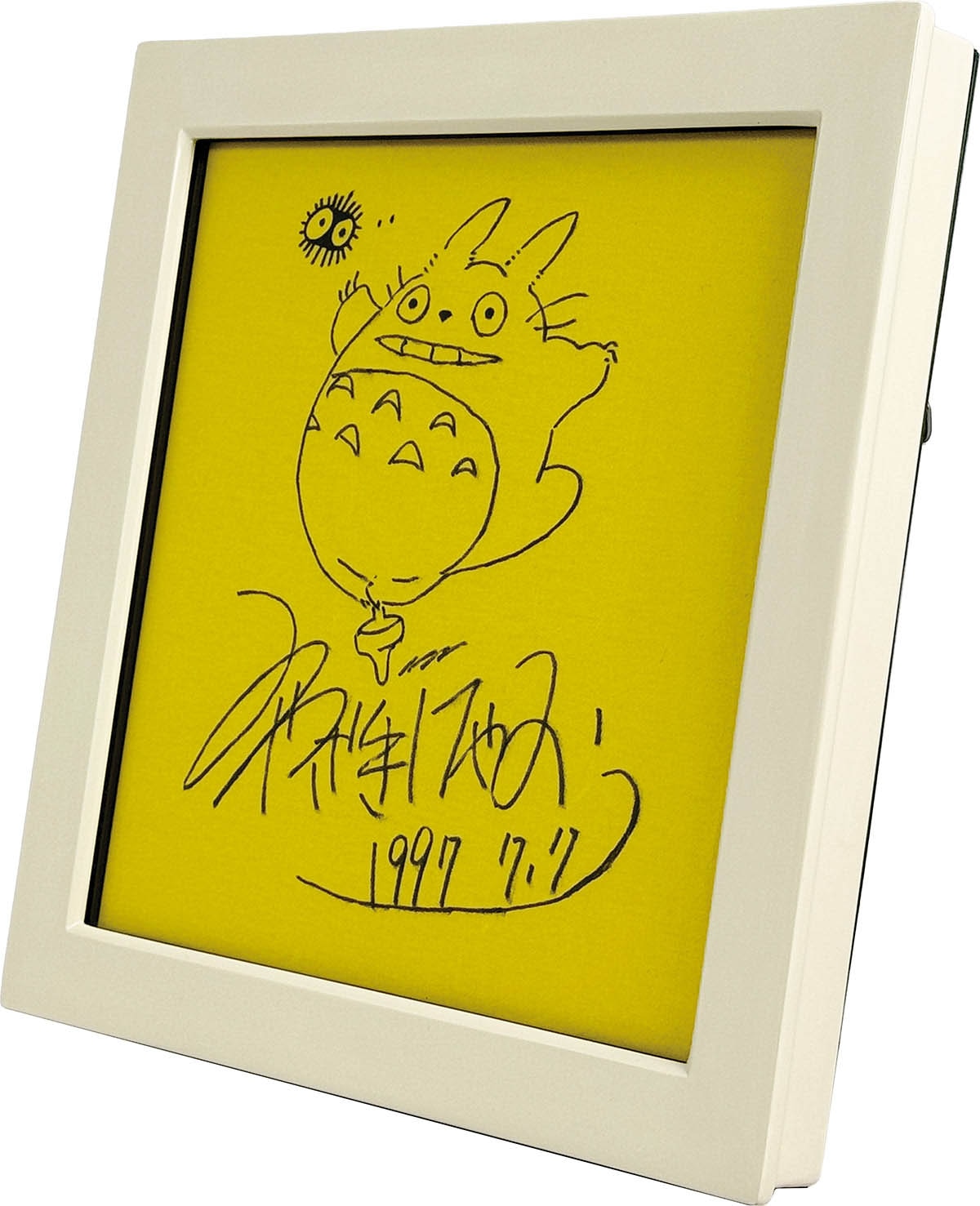 3089] 宮崎駿 直筆イラストサイン入りTシャツ「となりのトトロ」