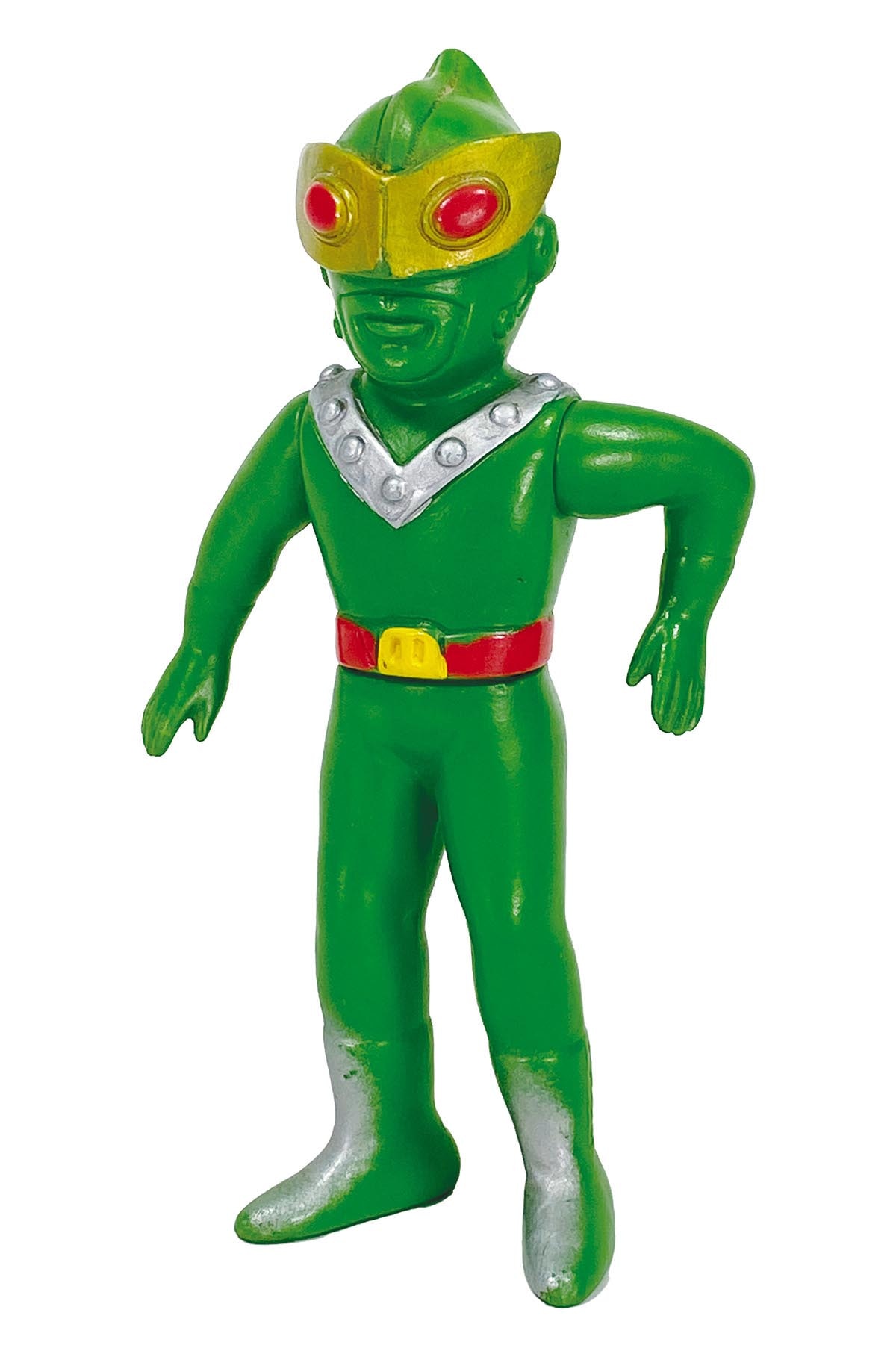 蓄光版 サンダーマスク 27cm 無版権 パチ怪獣 ソフビ 1972年 駄菓子屋