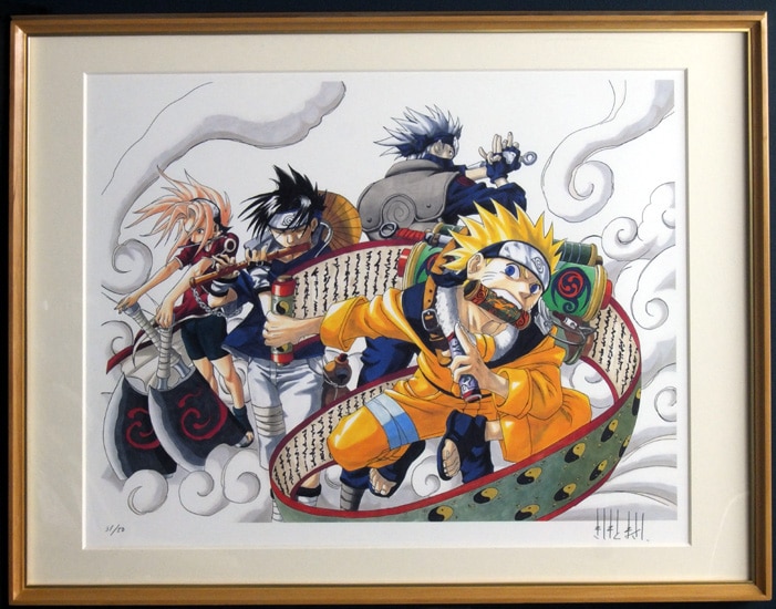 NARUTO 複製原画(ナルトと自来也) ナルト 複製原画 複製原稿 高精細 カラー