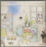 2066] 小山ゆう 直筆サイン入りカラー複製イラスト「あずみ」