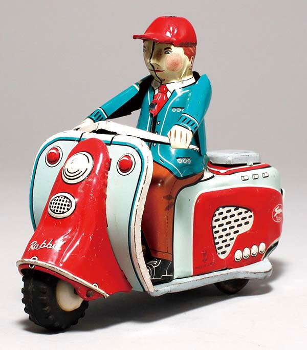 うさぎや/日本製 ラビットスクーター・A-141 ブリキ・フリクション