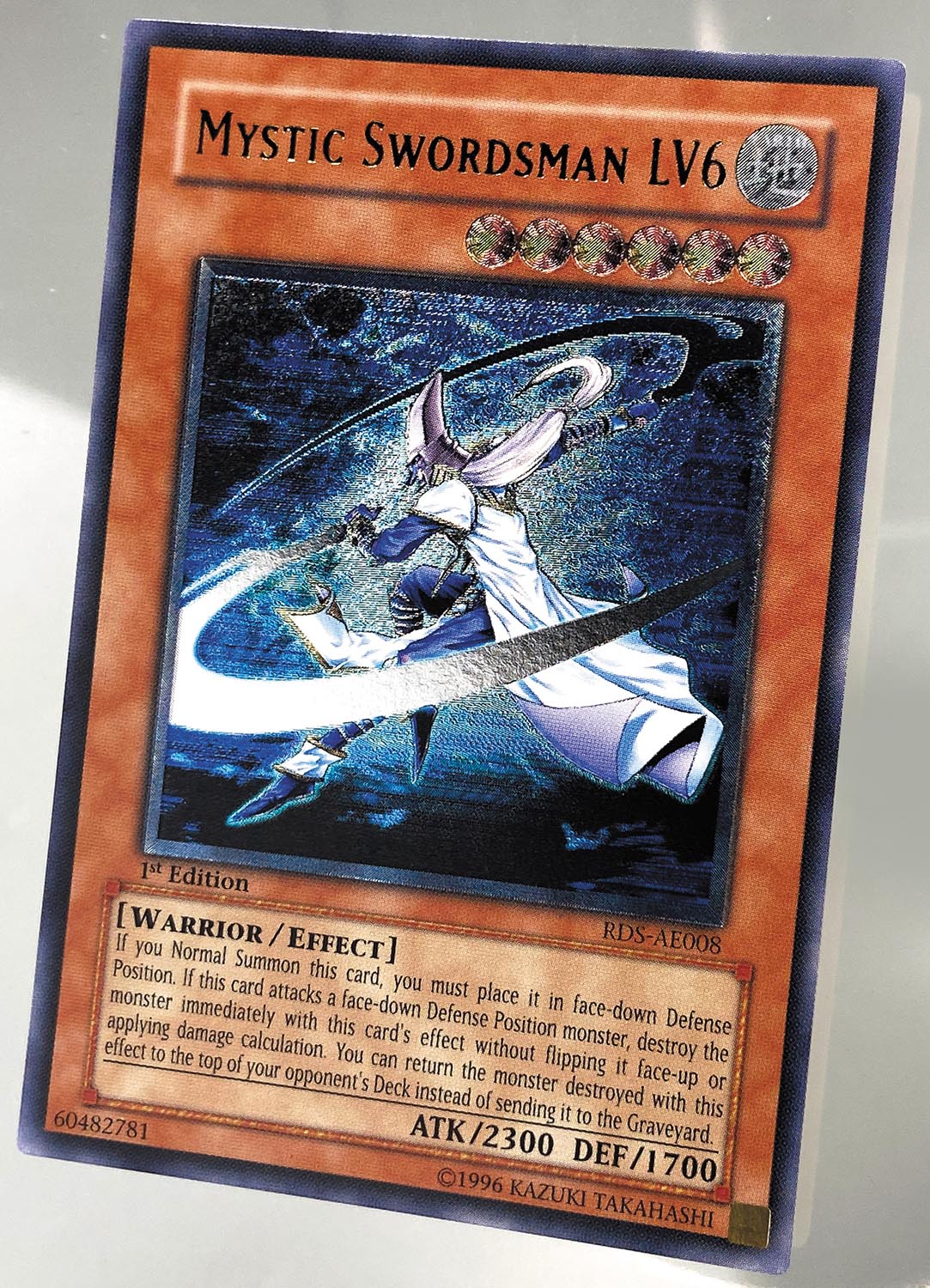 6257］ 遊戯王カード MYSTIC SWORDSMAN LV6 (アジア版) レリーフ［RDS