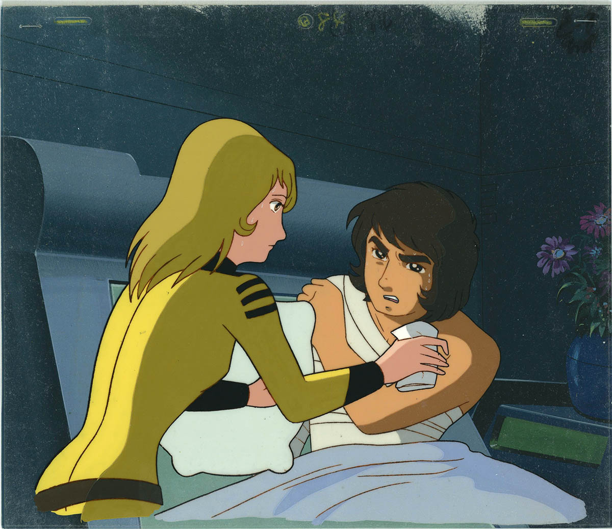 セル画】宇宙戦艦ヤマト セル画 コピー背景付 森雪 セル画 宇宙戦艦