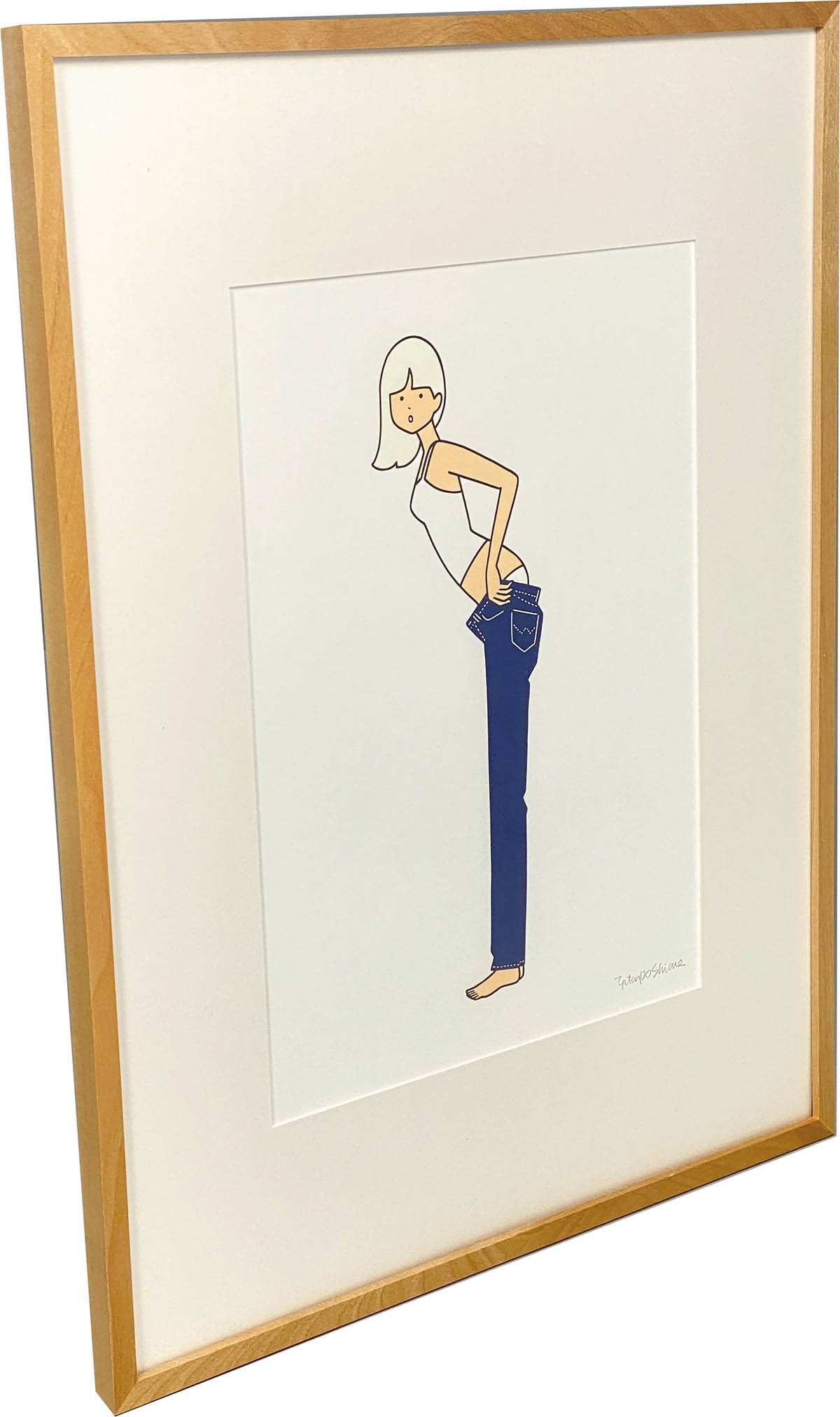 9520] 白根ゆたんぽ 直筆サイン入りシルクスクリーン「EDWIN」