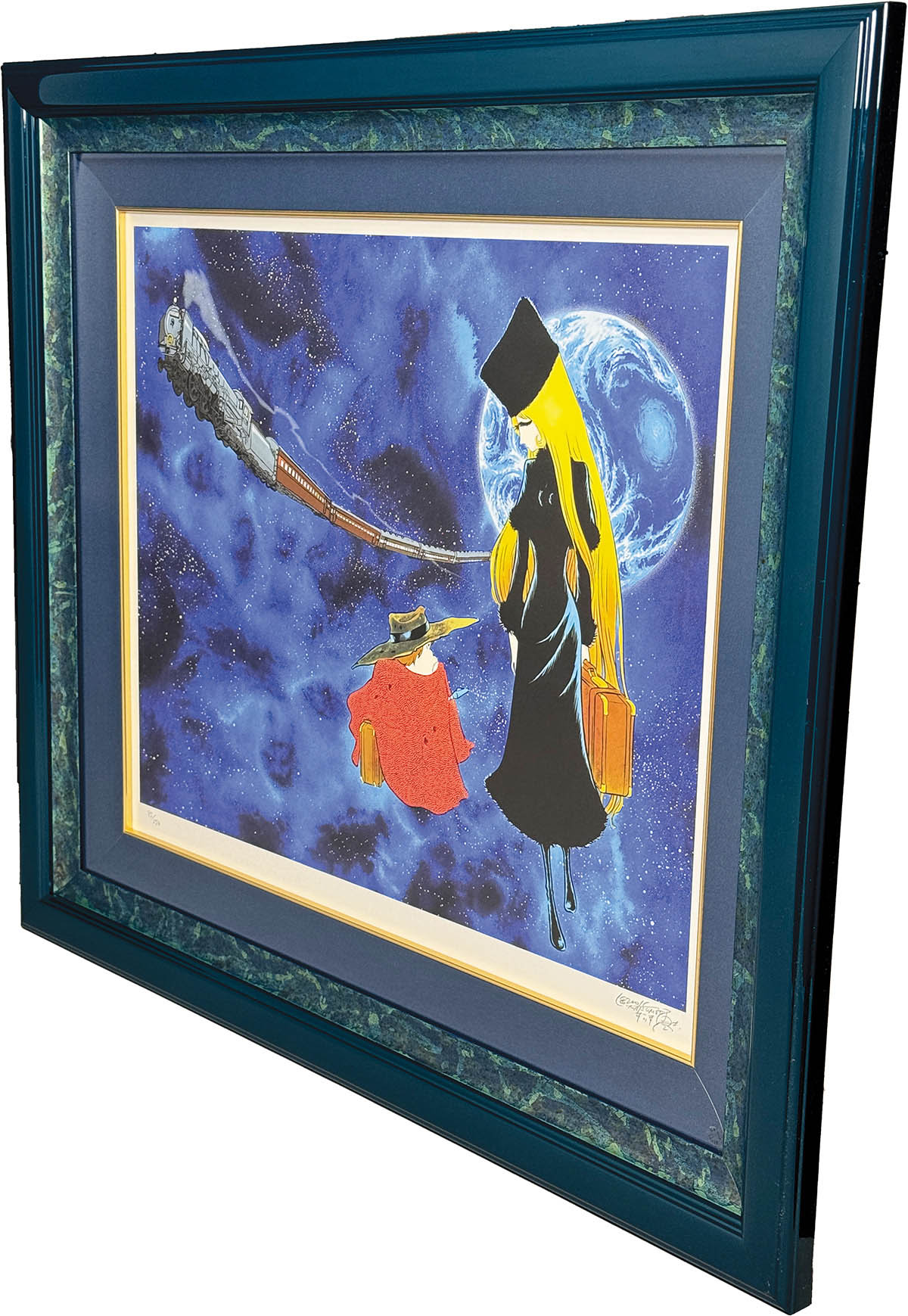 証明書付 銀河鉄道999 松本零士 シルクスクリーン 黒の妖精 メーテル