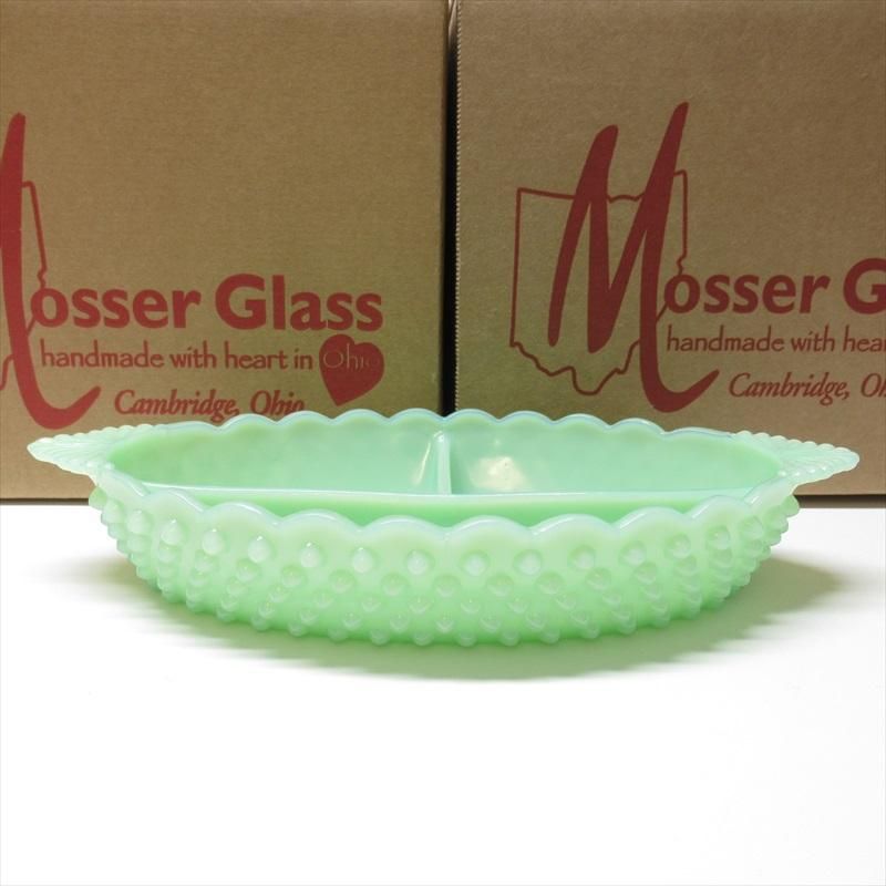 Mosser Glass Jam Dish モッサーグラス ウランガラス レトロ Mosser