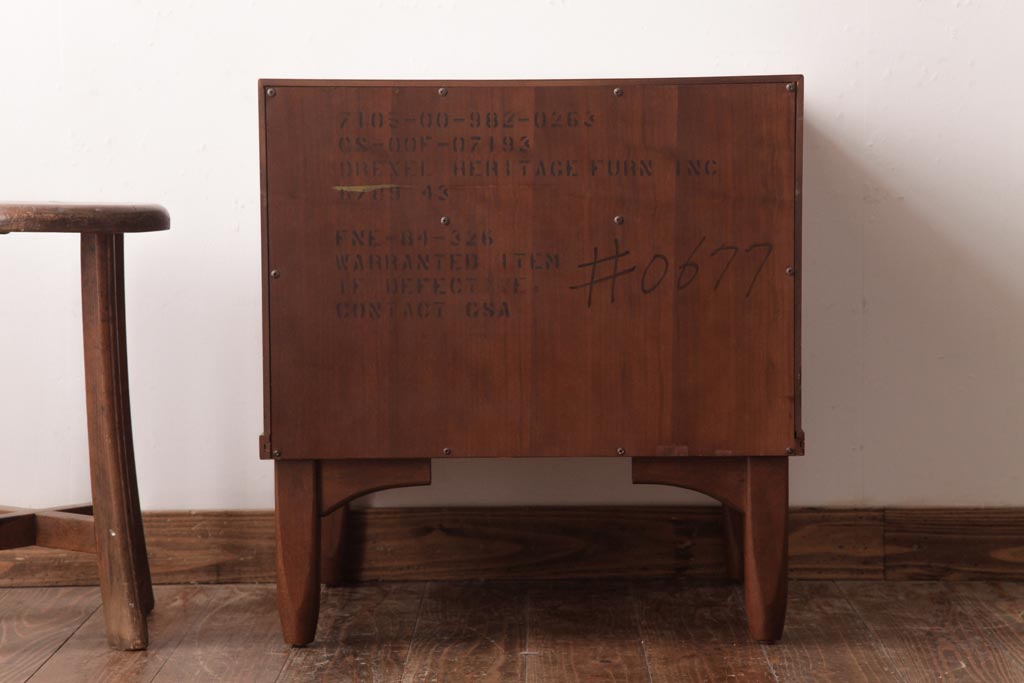 アメリカンヴィンテージ1980 チークナイトテーブル RISHEL アメリカ