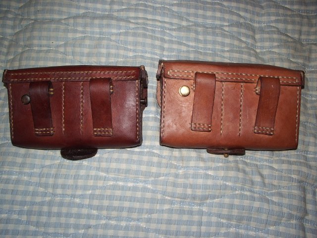 ☆ (実物) 戦時 日本陸軍 「騎兵/弾薬盒」 濃茶革☆