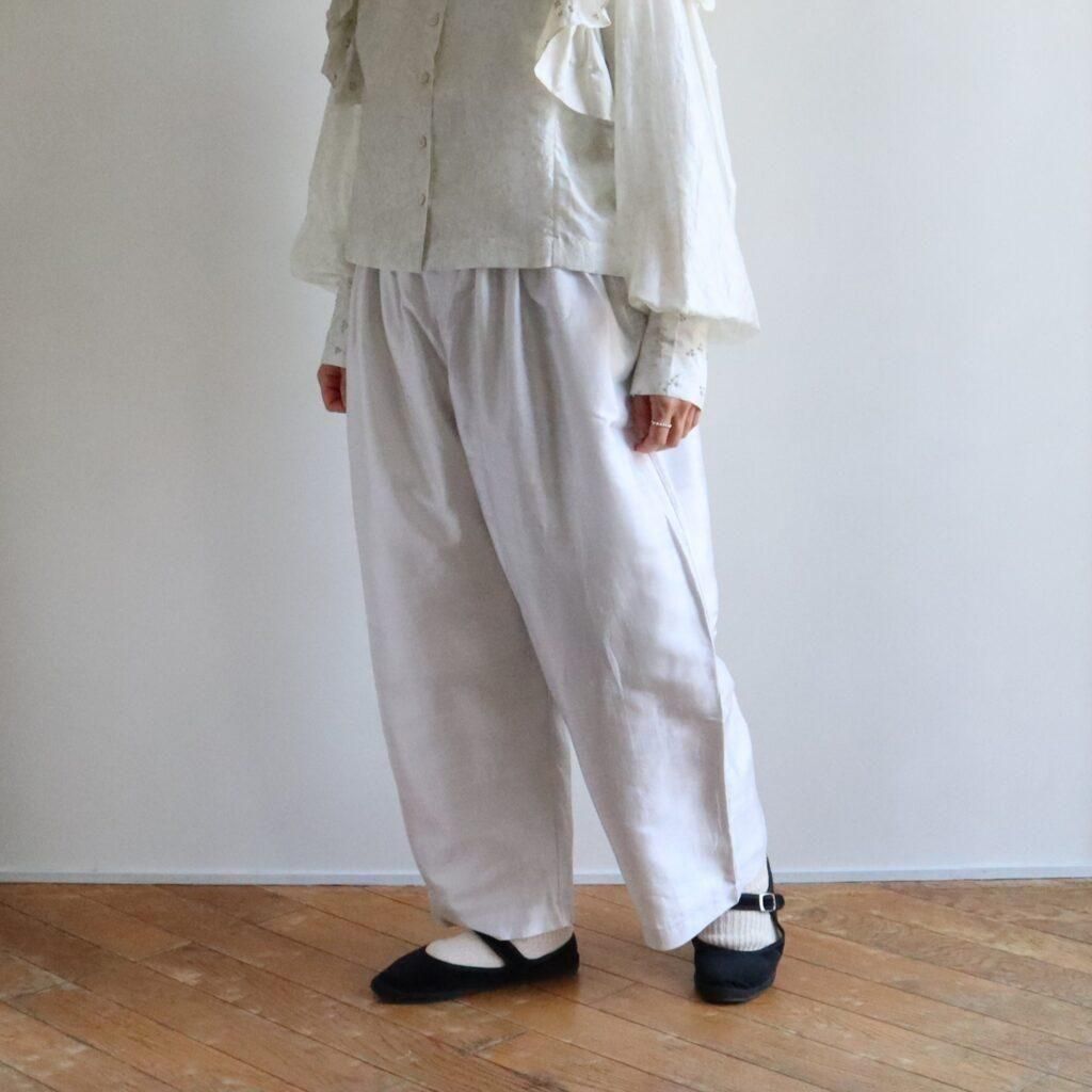 BUNON｜Wide Belt Pants - kasi-friendly | ONLINE STORE 冷えとり靴下