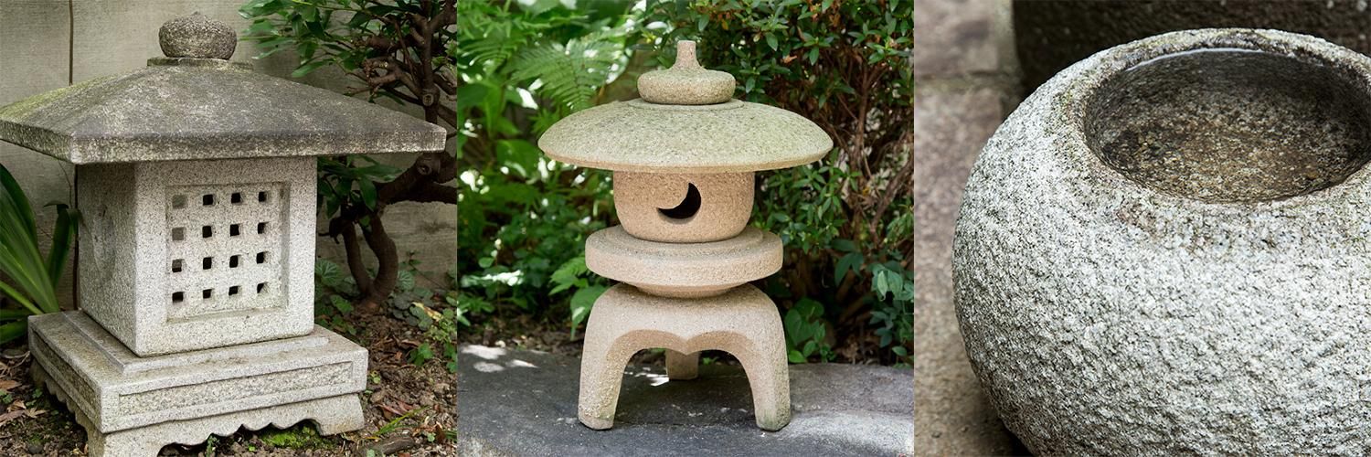 面影灯籠 真壁石燈籠 石灯篭 御影石 真壁石 庭石 石像 石造 石彫 彫刻