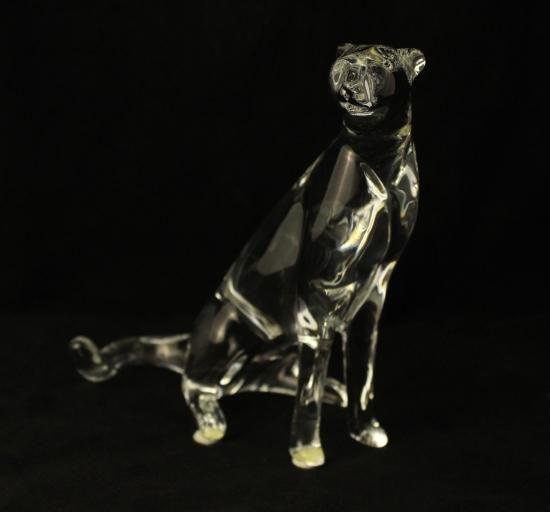 Baccarat バカラ アート ガラス タンガニーカ チーター ヒョウ