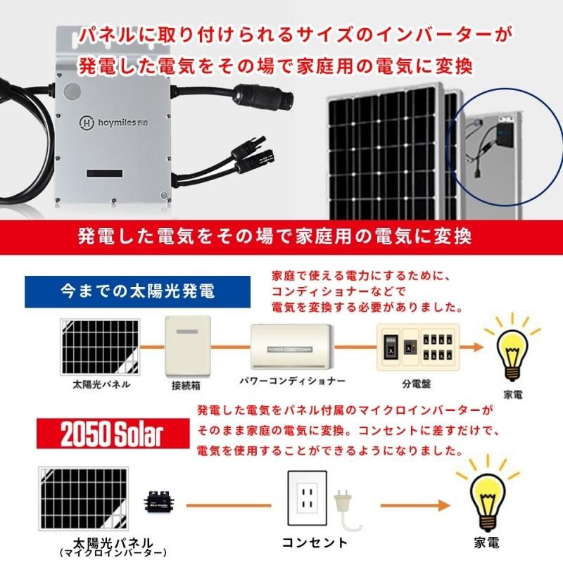コンセントに差して 発電 プラグインソーラー マイクロインバーター