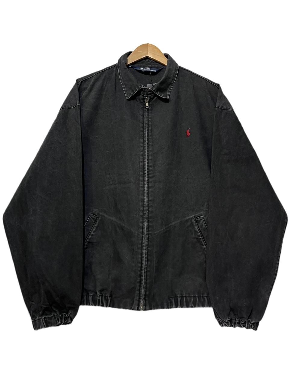 90s Polo Ralph Lauren Black Denim Drizzler Jacket 黒 L ポロラルフ