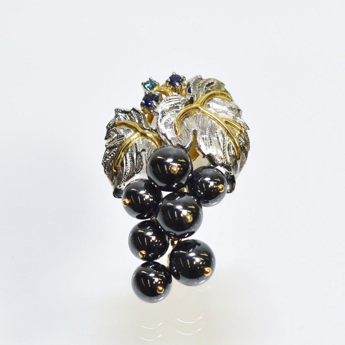 Happy S 14Kグリーンクォーツ 帯留め兼ブローチ Happy S様専用 14K