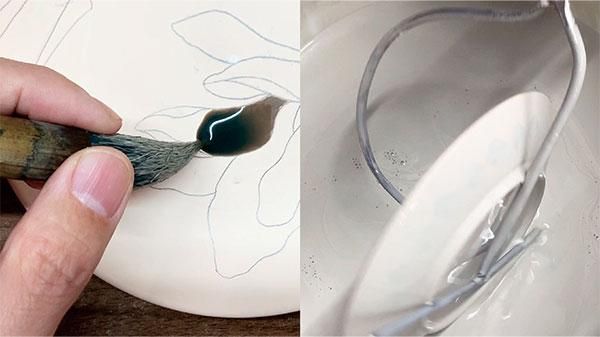 プチレッスン》第37回／染付の器ができるまで - 陶絵付道具と白い器の