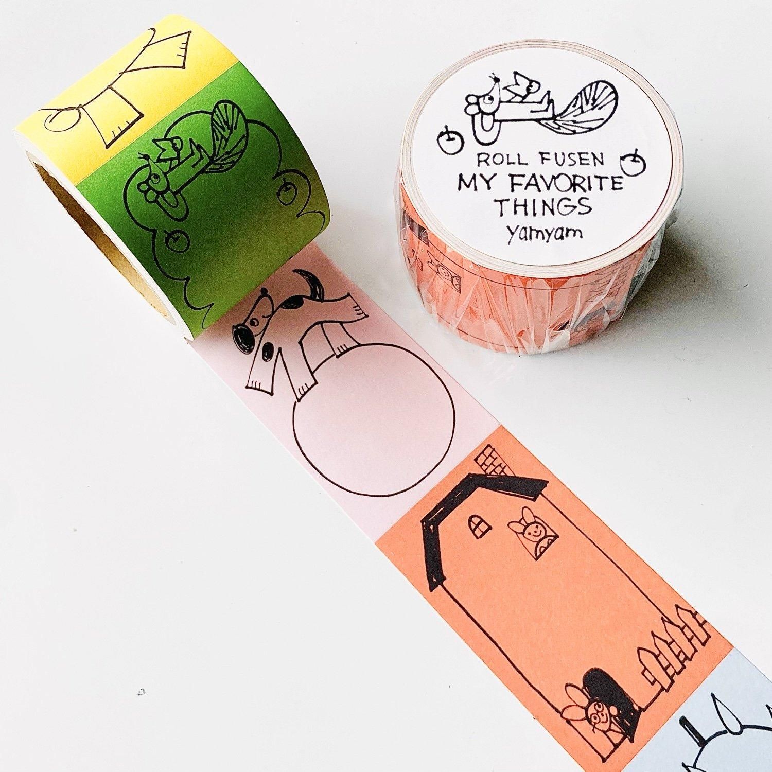 手紙社 yamyam ロール付箋ロールふせん MY FAVORITE THINGS T-YAM-001