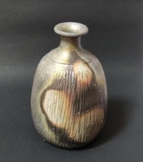 本物保証 安倍安人 緋襷備前鉢 (検索 古備前 金重陶陽 原田拾六 備前焼