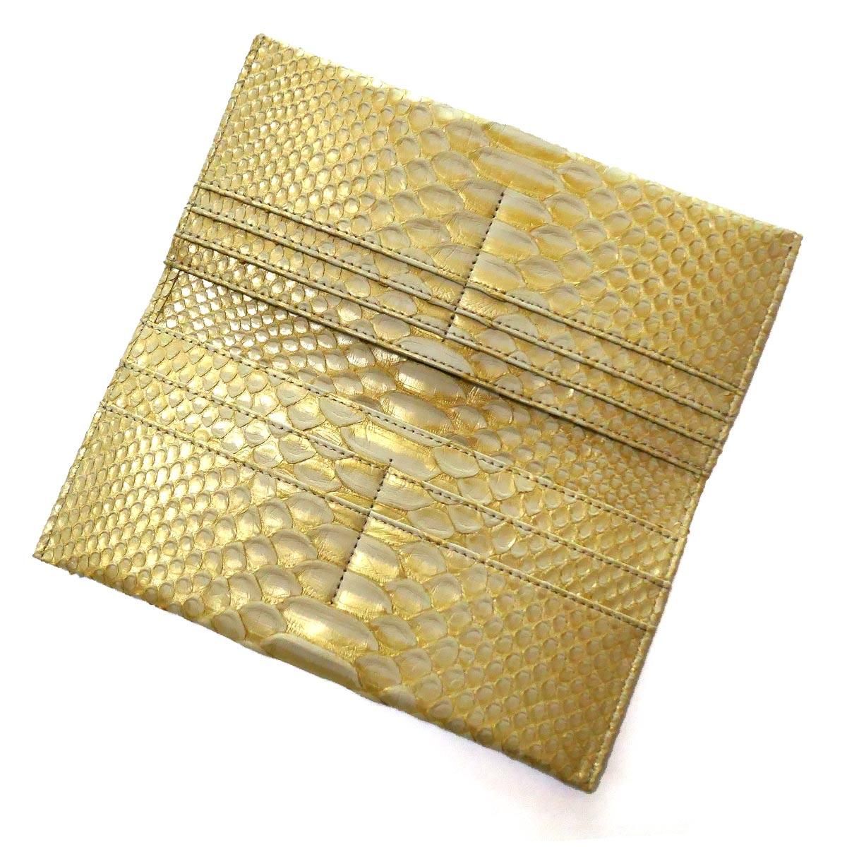 オリジナルパース・ナカムラ] HS1078-CHOCO パイソン革「蛇革」長財布