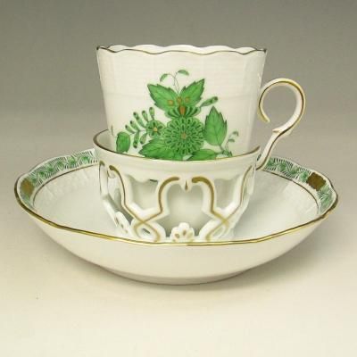 ヘレンド/HEREND ロスチャイルドバード チョコレートカップ&ソーサー