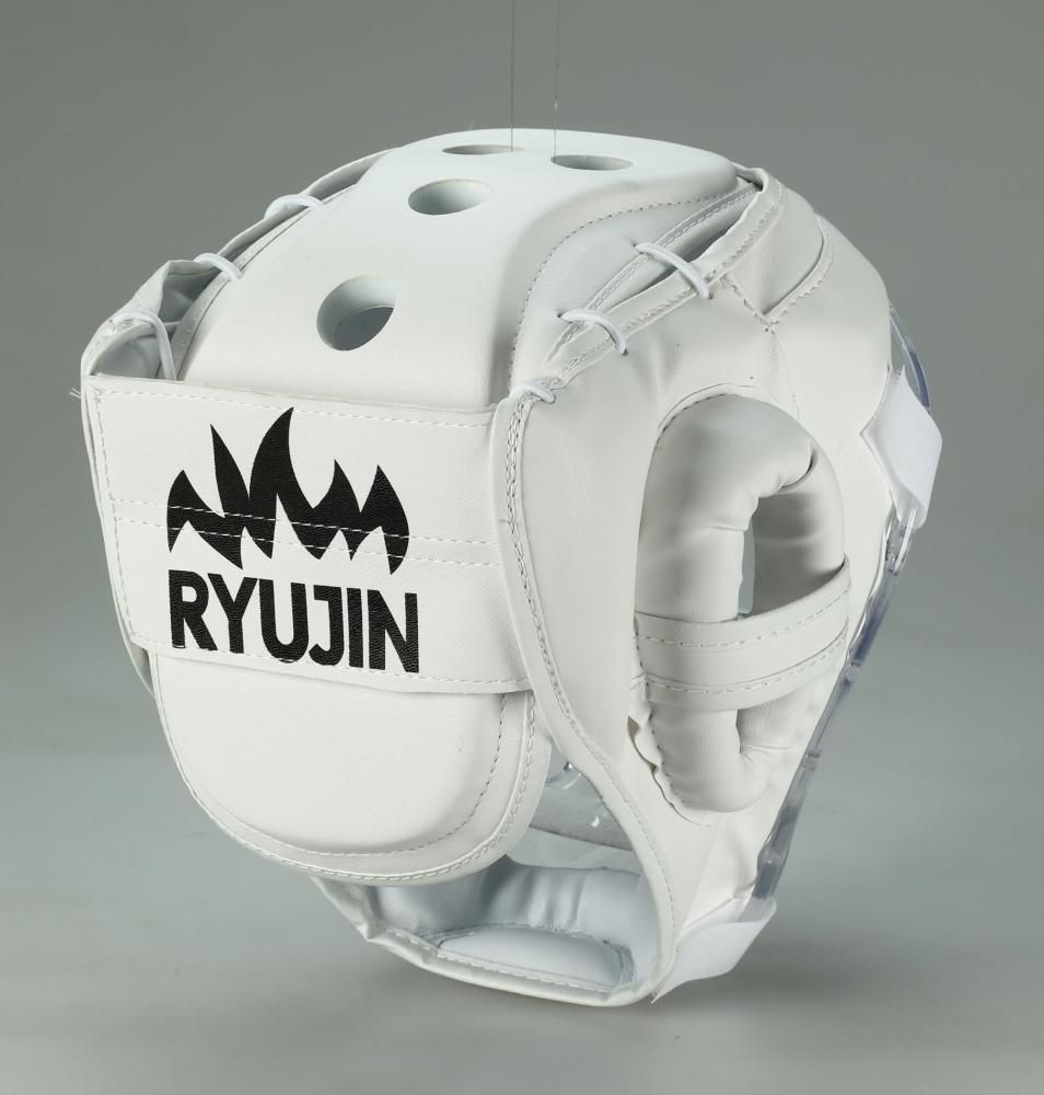 RYUJIN ニュー パーフェクトヘッドガード （ホワイト） - 格闘技用品