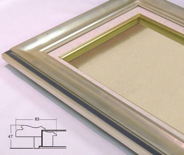 大額 油額 7717 P8 注文 シルバー 7717 P8号 455×333mm ゴールド