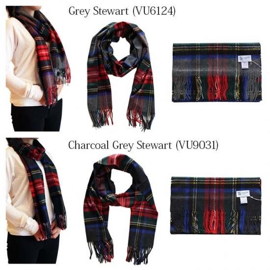 ジョンストンズ 中判 マフラー スカーフ グレースチュワート タータン