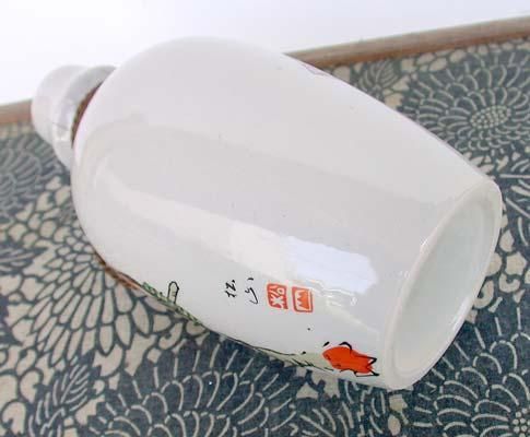 大津絵 鬼の寒念佛 絵付 大徳利 陶器 骨董品 花瓶 インテリア