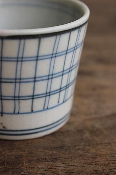 836『市松模様 蕎麦猪口』 /骨董品 古美術 古道具 アンティーク 836