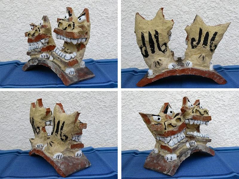 シーサー瓦沖縄産琉球守り神鬼瓦縁起物破邪