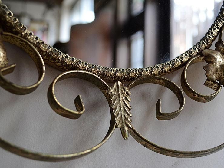 ヴィンテージ アイアン 壁掛けミラー｜アンティーク家具・ヴィンテージ