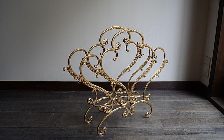 アンティーク 真鍮製マガジンラック｜アンティーク家具・ヴィンテージ