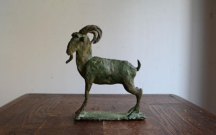 アンティーク ヤギモチーフ 銅製オブジェ｜アンティーク雑貨｜CHELSEA