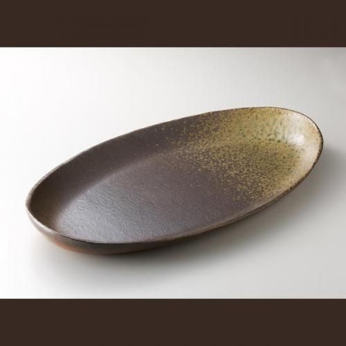 楕円皿 深海［化粧箱］ - 越前焼.com - 日本六古窯 越前福井の陶芸専門