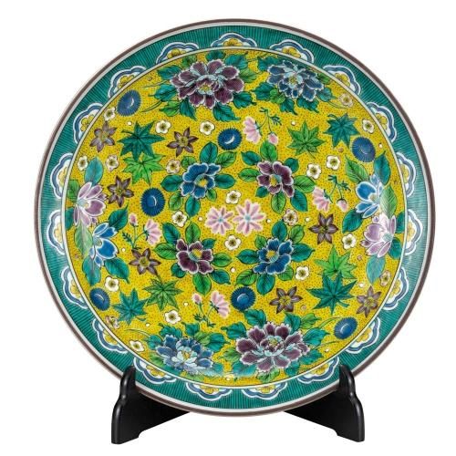 お値下げ」九谷焼 聖泉窯 滝口加全作 魚紋 飾皿 お値下げ」九谷焼 聖泉