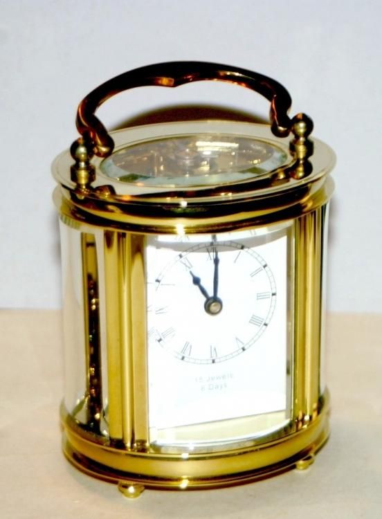 G1791 アンティーク キャリッジクロック 置時計 真鍮製 レトロ