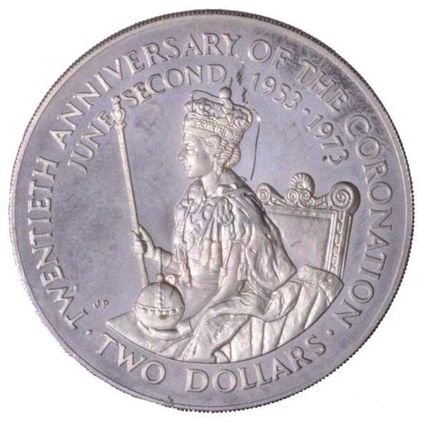 エリザベス2世戴冠式20周年記念2ドル銀貨|クック諸島|コレクターズ