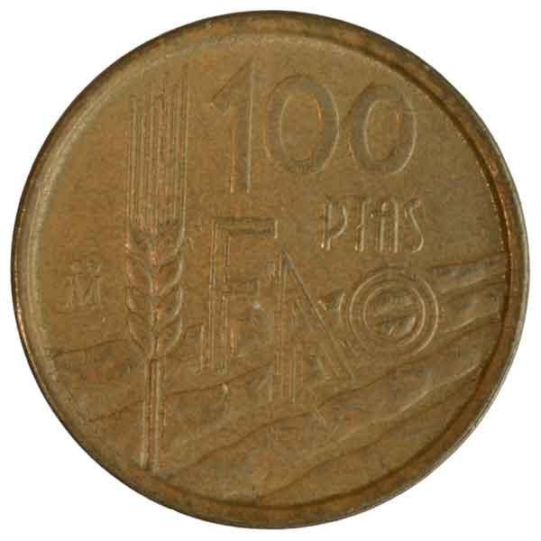 スペインFAO記念100ペセタ硬貨|スペイン|コレクターズショップトモリンズ24
