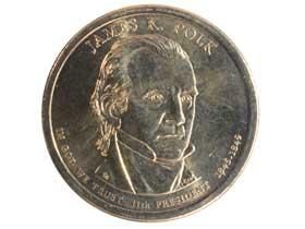 第11代アメリカ大統領ジェームズK・ポーク記念1ドル硬貨|コレクターズ