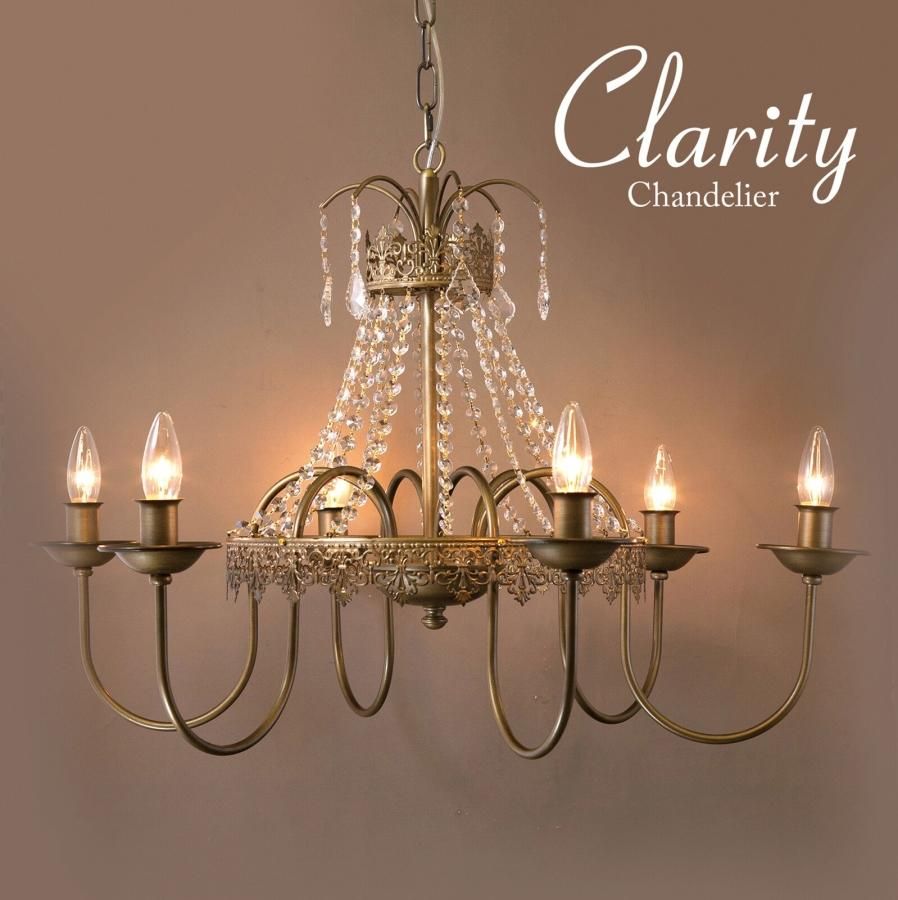 ゴールドクリアシャンデリア 6灯 【公式通販】