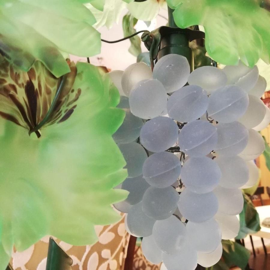 イタリア ヴェネチアンムラノガラス 葡萄のスタンドランプ☆ガラス工芸