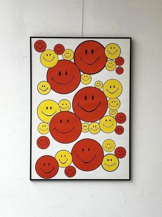 1970's ヴィンテージ スマイリーフェイス 額入りポスター